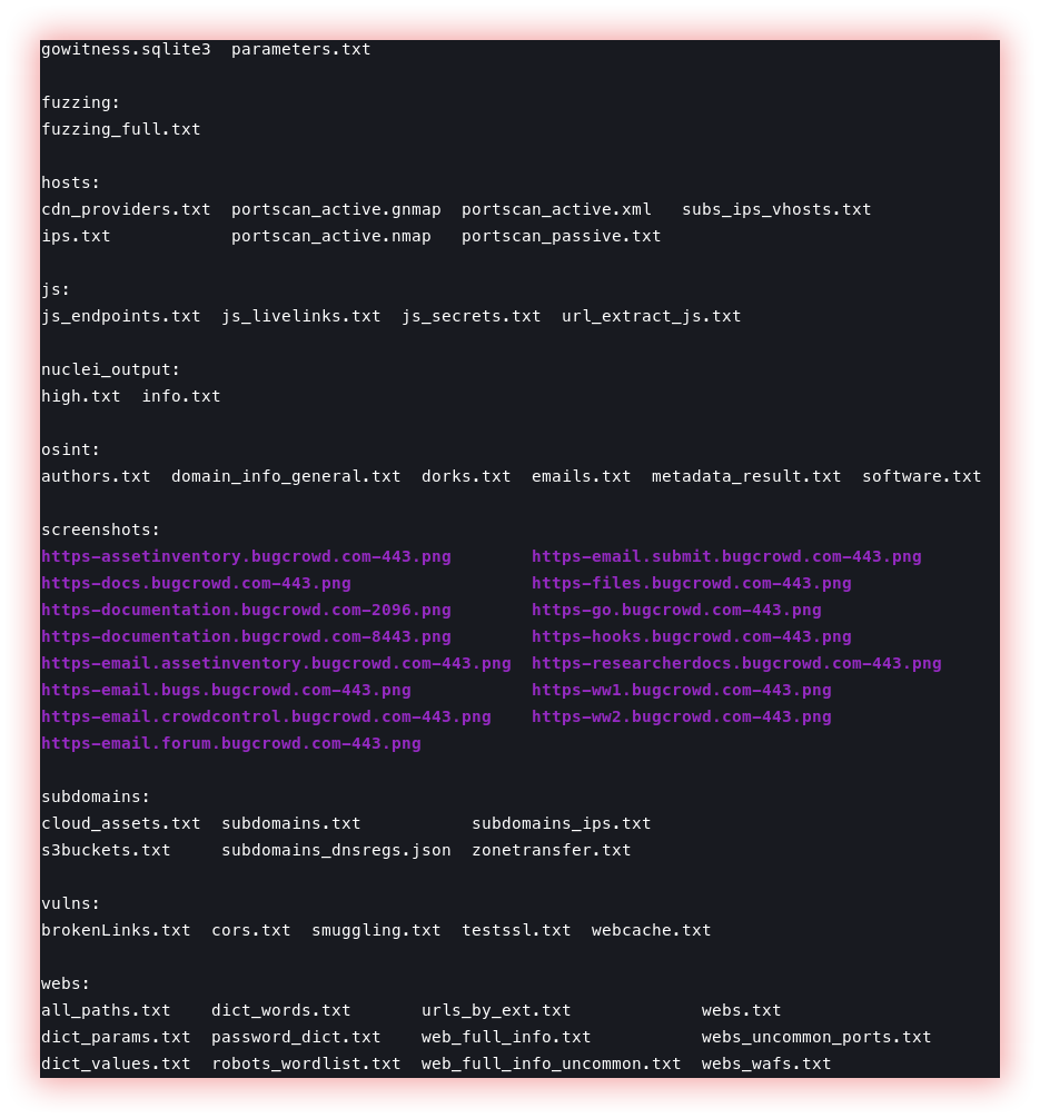 ReconfTW Output