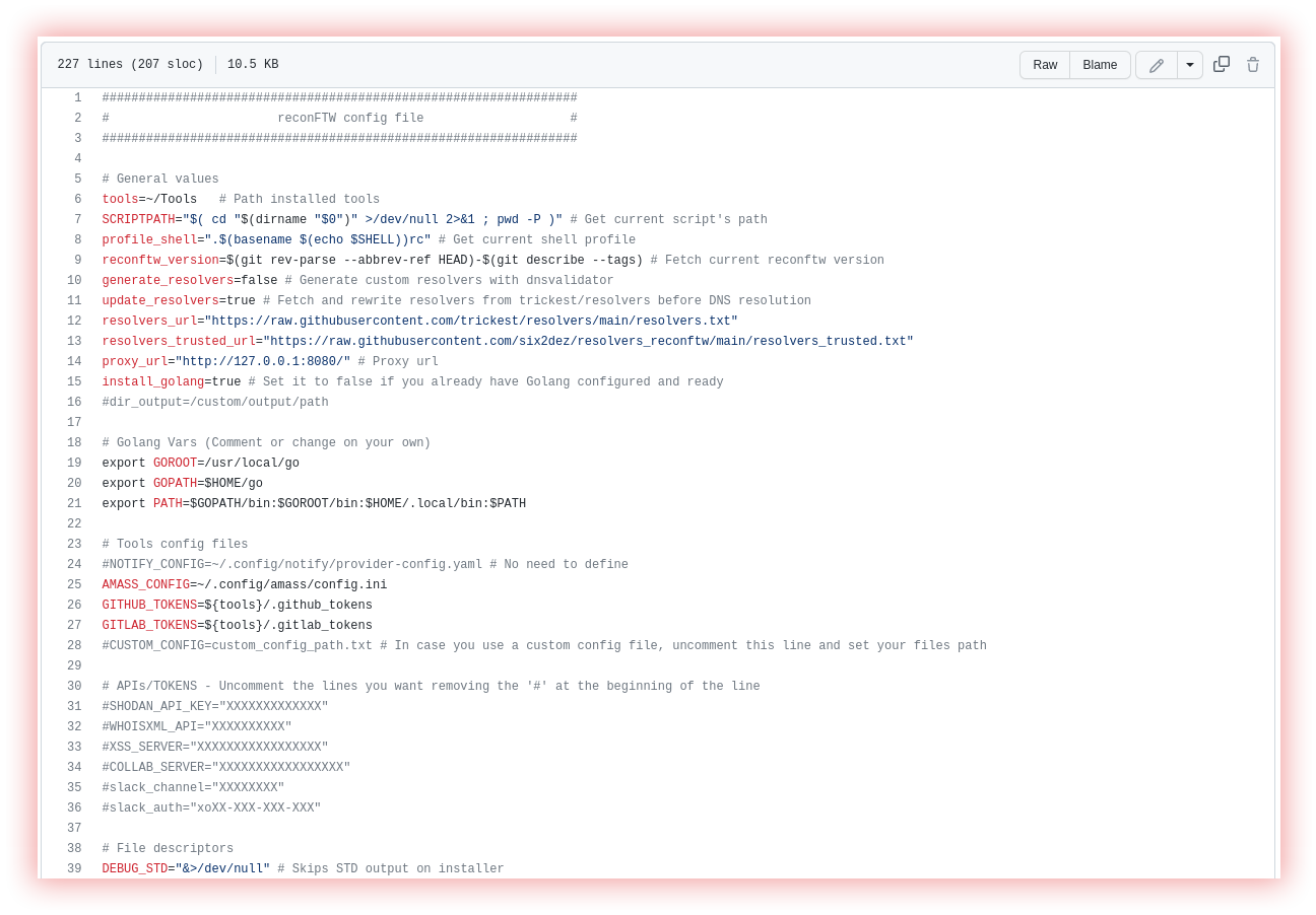 ReconfTW Config